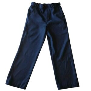 Tazio Pants Boy 18 Navy Casual Dress Pants Formal Flat Front Party Casual Pocket
